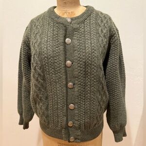 Vintage Bernauer Strickmoden 100% Virgin Wool Alpine Cardigan